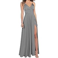 Lindo Noiva Long Bridesmaid Dresses for Women Formal Satin Spghetti Strap Prom Evening Gowns LNL054