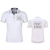 Custom Men's Women's Novelty Polo Shirts Add Your Own Text Logo Design Workwear Personalized Tshirt Teamshirt