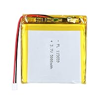 3.7V 5000mAh 115659 Lipo Battery Rechargeable Lithium Polymer ion Battery Pack with PH2.0mm JST Connector