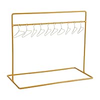 SUPERFINDINGS 1 Set Mini Doll Garment Rack Including 1PC Tiny Doll Clothes Storage Rack Doll Closet and 10PCS 3.5x6.5cm Doll Clothes Hangers Doll Wardrobe Furniture Accessories for Dollhouse Supplies