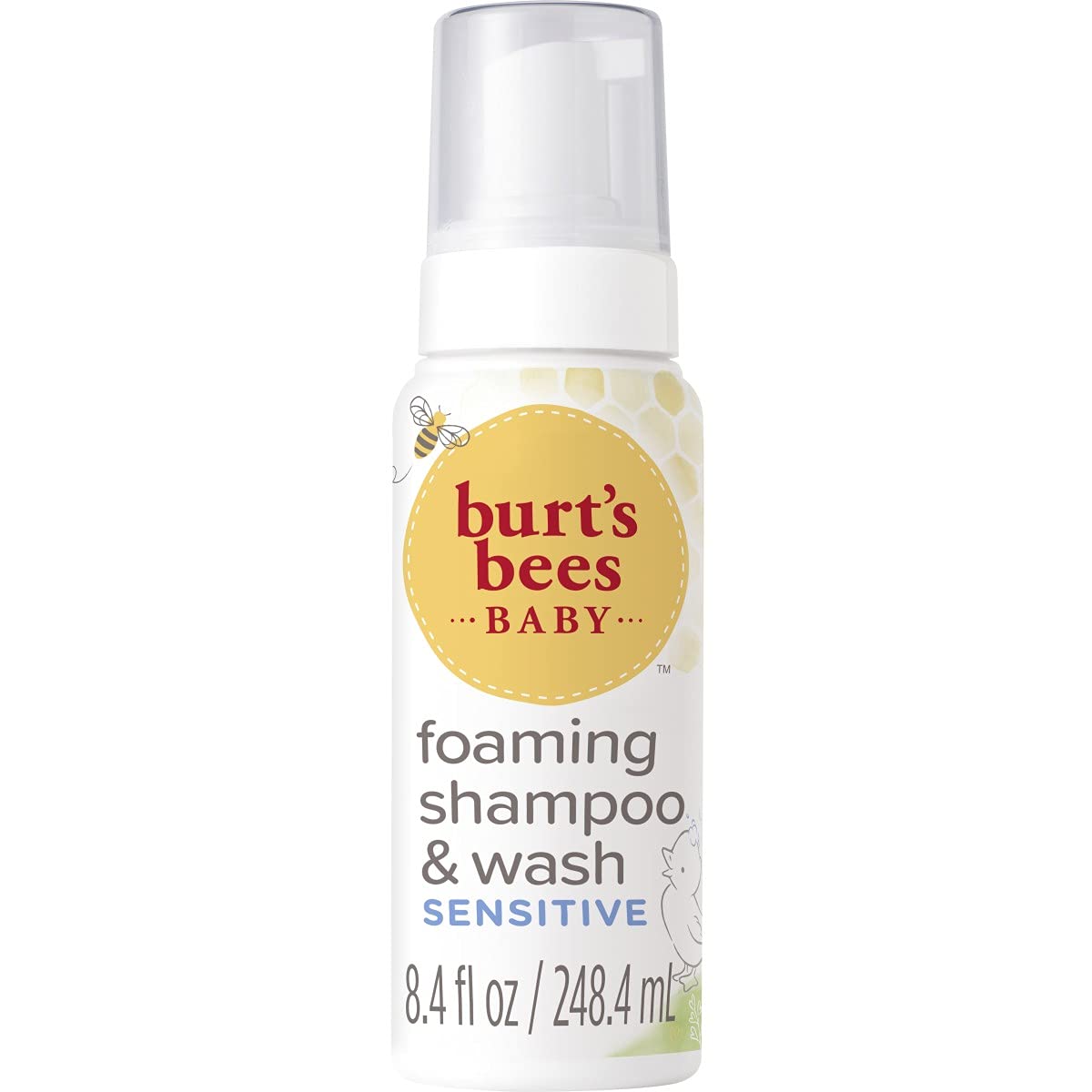 Burt's Bees Baby Sensitive Shampoo & Wash Set, Travel Size Tear Free Non Irritating Soap, Gentle Plant Based Formula, Pediatrician Tested, Fragrance Free - 8 oz (Pack of 3)