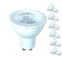 Gu10 Led Bulb Dimmable Mr16 Par16 Led Light Bulb 6.5w Ac 120 V 3000k Warm White 90% Energy Saving 500lm (Halogen 50-Watt Equivalent) 38 Degree Spot Light Reflector Flood Bulb UL List (6 Pack)