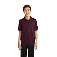 Port Authority Youth Silk Touch Performance Polo, Maroon, XS
