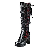 Women's Wide Calf Knee High Pull On Fall Weather Winter Boots Long Boots Knee-High Heel Leather Warm Boots