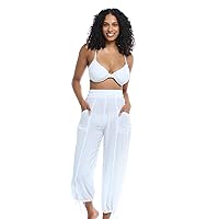 Body Glove Women's Standard Swimsuit Penny Pull-on Beach Pant Cover-up