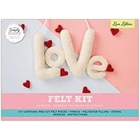 Felt Love with Hearts, Felting Craft Making Kit for Adults and Older Kids, Make Lovely Decorations for Your Home, Kitchen Accessories, Felt Crafts Make A Great Present, Ideal Hobbies
