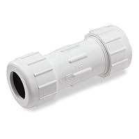 King Brothers Inc. CPC-2000 2-Inch Compression PVC Compression Coupling, White