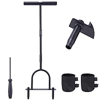 Ohuhu Core Aerator Lawn Tool, 39-Inch Manual Plug Coring Tools with Storage Bags & Cleaning Tool, Heavy Duty Grass Aerators Loosen Compacted Soil, 3