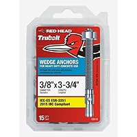 Red Head 3/8 in. x 3-3/4 in. Wedge Anchor 15CT