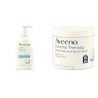 Aveeno Calm + Restore Oat Repairing Body Lotion for Sensitive Skin, Daily Moisturizer & Eczema Therapy Itch Relief Balm with Colloidal Oatmeal & Ceramide for Dry Itchy Skin