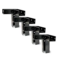 HME 11-Gauge Powder-Coated Steel Durable Ground Blind Platform Bracket 4 Pack - For Use With 4x4 Wooden Beams (Not Included)