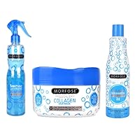 Morfose Collagen Leave-in Conditioner, Collagen Hair Mask, and Collagen Hair Shampoo Set