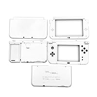White New3DSLL Extra Housing Case Shells 5 PCS Set Replacement, for New 3DS New3DS XL LL, 3DSXL 3DSLL Game Consoles, DIY Outer Enclosure Top Bottom Cover Plates, Button Faceplate, Screen Frame