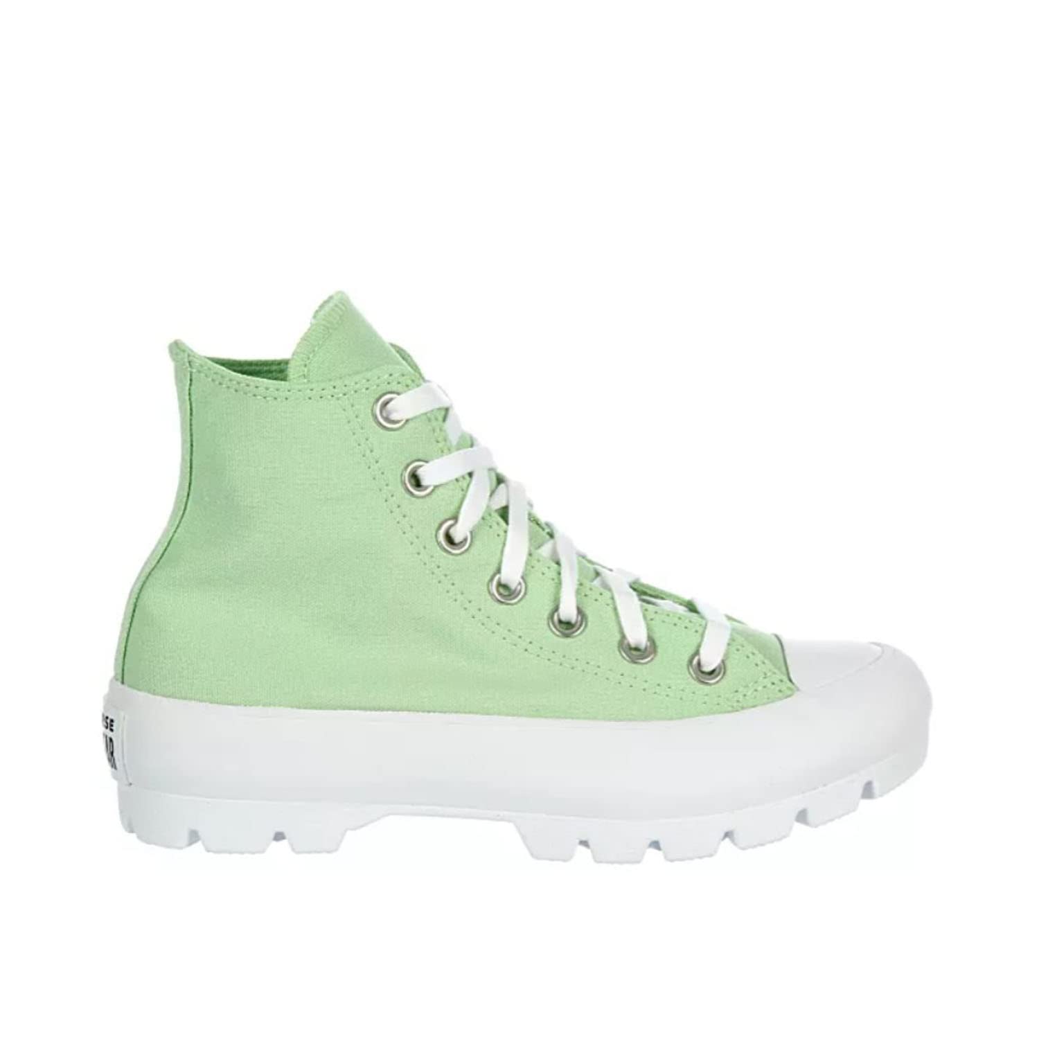 Converse Unisex Chuck Taylor All Star Lugged High Canvas Sneaker - Lace up Closure Style - Neon Mint/White/Black