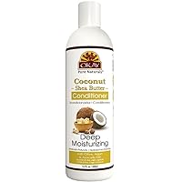 OKAY | Coconut & Shea Butter Conditioner | For All Hair Types & Textures | Fortify - Strengthen - Revitalize | With Olive, Argan & Avocado Oil | Free of Paraben, Silicone, Sulfate | 12. oz