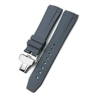 19mm 20mm 21mm Rubber Silicone Watchband Fit for Longines Conquest HydroConquest L3 Waterproof Watch Strap Pin/Folding buckle