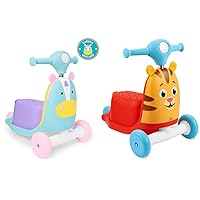 Skip Hop 3-in-1 Baby Activity Push Walker to Toddler Scooter, Zoo Unicorn & 3-in-1 Baby Activity Push Walker to Toddler Scooter, Daniel Tiger