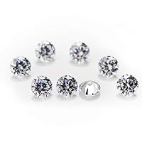 2.0mm 5A Round Machine Cut White Cubic Zirconia Stone Loose CZ Synthetic Gemstone for Jewelry Making (2.0mm 1000pcs)