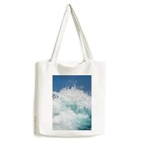 Science Nature Ocean Water Sea Wave Picture Tote Canvas Bag Shopping Satchel Casual Handbag