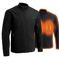 Nexgen Heat Lxm1762set Men's 'Heated' Collarless Soft Shell Jacket (Rechargeable Battery Pack Included)