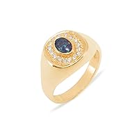 18k Rose Gold Created Opal Triplet & Diamond Mens Signet Ring - Sizes 6 to 12 Available (0.14 cttw, H-I Color, I2-I3 Clarity)