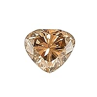 GIA Certified Natural Fancy Dark Yellowish Brown (1pc) Loose Diamond - 0.53 Cts - 5.01x5.13x3.38 mm VS2 Clarity Modified Heart Brilliant