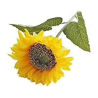 Artificial Sunflowers, Single Stem Realistic Fake Sunflower for Flowers Arrangement Wedding Bouquet Table Centerpieces Home Garden Party Decoration, Yellow