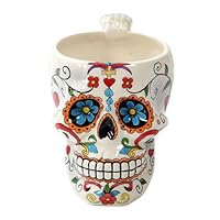Pacific Giftware Colorful Day of The Dead Skull Drinking Mug Home Decor