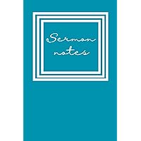 Sermon Notes | Paperback 6x9 | Sermon Daily Application | Prayers | 52 week Sermon Note Journal