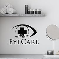 Large Vinyl Wall Decal Eye Care Logo Clinic Center Hospital Decor Stickers Mural (g8848) Black