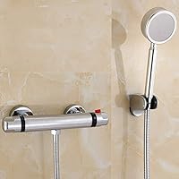 LJGWJD Faucets,Plating Bronze Take a Shower Bathroom Faucet Bathroom Modern Chrome Bath Shower Mixer Scald Tap 4 Points Interface Water-Tap/C