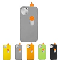 3D Printed Middle Sliding Finger Sliding Phone Case,Middle Finger Phone Case,3D Printed Sliding Middle Finger Phone Case Toy,Funny Friendly Gesture Phone Case ( Color : Silver , Size : For iPhone 13 P