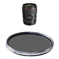Canon EF 35mm f/1.4L II USM Lens w/ Tiffen Polarizer Filter