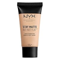 NYX PROFESSIONAL MAKEUP Stay Matte But Not Flat Liquid Foundation, Light Beige, 1.18 Ounce