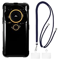 AGM G2 Case + Universal Mobile Phone Lanyards, Neck/Crossbody Soft Strap Silicone TPU Cover Bumper Shell for AGM G2 Pro (6.58”)