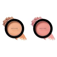 wet n wild Color Icon Blush 2-Pack - Nudist Society & Pinch Me Pink - Effortless Glow & Seamless Blend Infused with Luxuriously Smooth Jojoba Oil