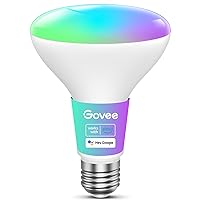 Smart Light Bulbs, 1200 Lumens Dimmable BR30 Bulbs, RGBWW Color Changing Light Bulbs, WiFi & Bluetooth LED Bulbs, 16 Million Colors, Music Sync, Compatible with Alexa, Google Assistant, 1 Pack