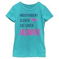 Disney Princess List Jasmine Girl's Solid Crew Tee