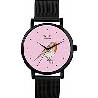 Robin Bird Mens Wrist Watch 42mm Case Custom Design