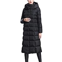 Women's Winter Thickened Plus Size Long Down Jacket Zipper Hooded Oversized Coat