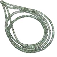 Green Sapphire 3mm-5mm Graduating Size Faceted Rondelle Beads 13