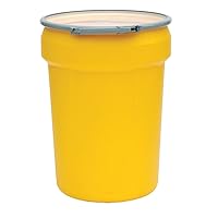 Eagle 30 Gallon Plastic Drum with Lid, Metal Lever-Lock, 28.5