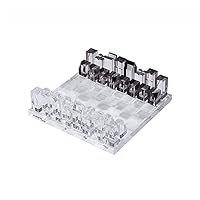 MASHUANG Luxury Decorative Art Chess Set, Crystal Chess Pieces and Borad, Artistic Home Decor, Board Game for Adults and Kids, 37 x 37 cm