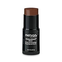 Mehron Makeup CreamBlend Stick | Face Paint, Body Paint, & Foundation Cream Makeup| Body Paint Stick .75 oz (21 g) (Sable Brown)