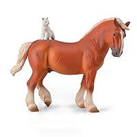 Reeves International CollectA 88916 Draft Horse with Cat, 6.22