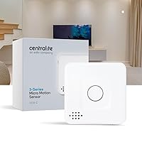 by Ezlo Micro Motion Sensor - Home Automation and Security - Lighting Scenes, Security Alarm, Alerts upon Motion Detection - Zigbee