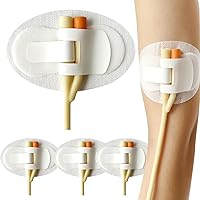 4 Pcs Catheter Stabilization Device,Adhesive Urinary Catheter Hook and Loop Fixing Device，Adhesive Sticker for Foley Catheter with Foam Anchor Pad Leg Ban Stabilization Device