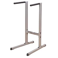Body-Solid (GDIP59) Dip Station - Heavy-Duty Steel Dip Bars with Slip-Proof Grips - Adjustable & Stable Pull-Up Stand for Strength Training - Powder Coated Fitness Equipment