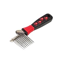 Paw Brothers 9-Blade Dematting Tool for Dog Grooming, Professional Grade, Stainless Steel Blades, Comfort Grip, Gentle on Skin