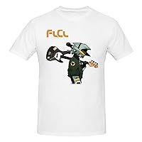 FLCL Canti Men's Cotton Short Sleeve T-Shirt Print Graphic Outdoor T Shirts Black